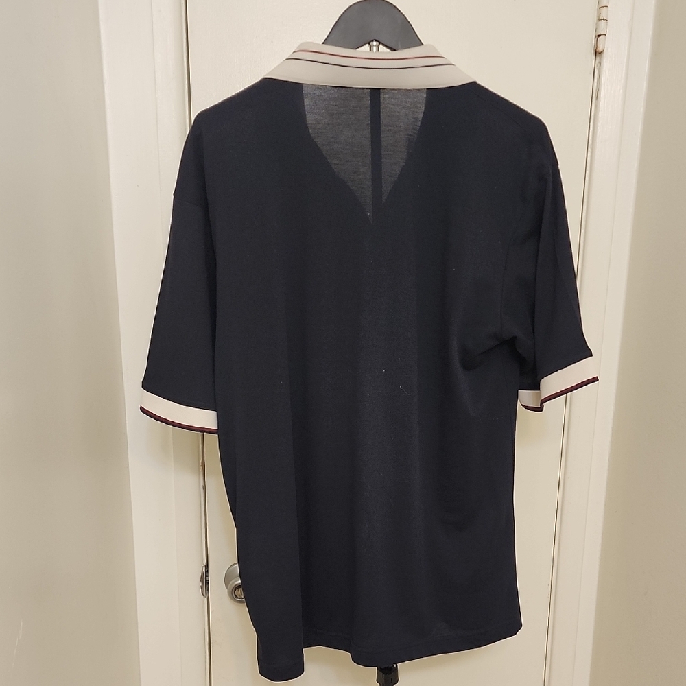 Valentino Rudy Navy Polo Shirt | Vintage Retro Collar | Men’s - Picture 5 of 11